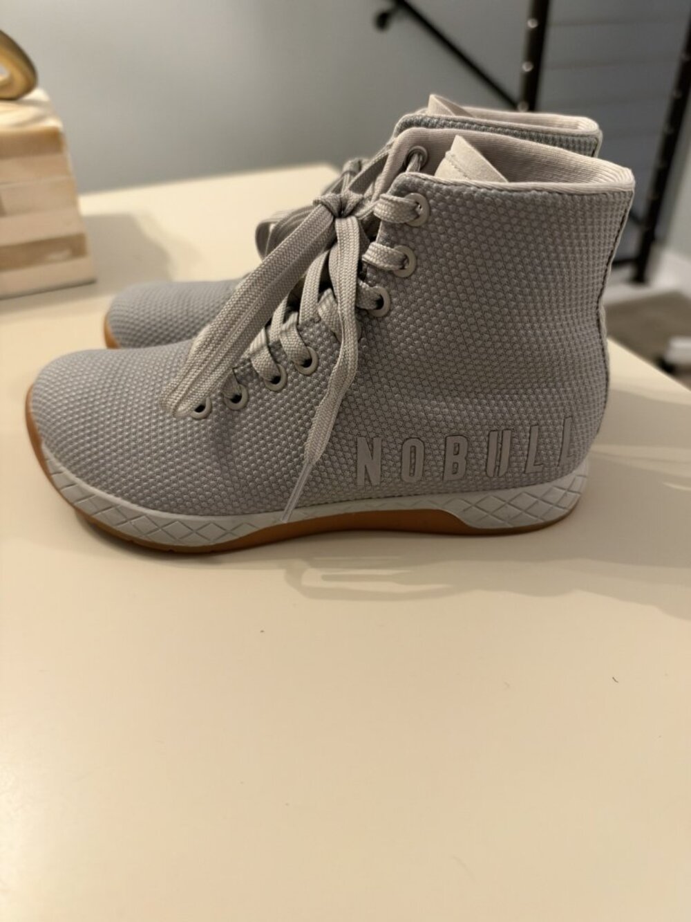 NOBULL High-Top Trainer Light Gray Gum Size 6